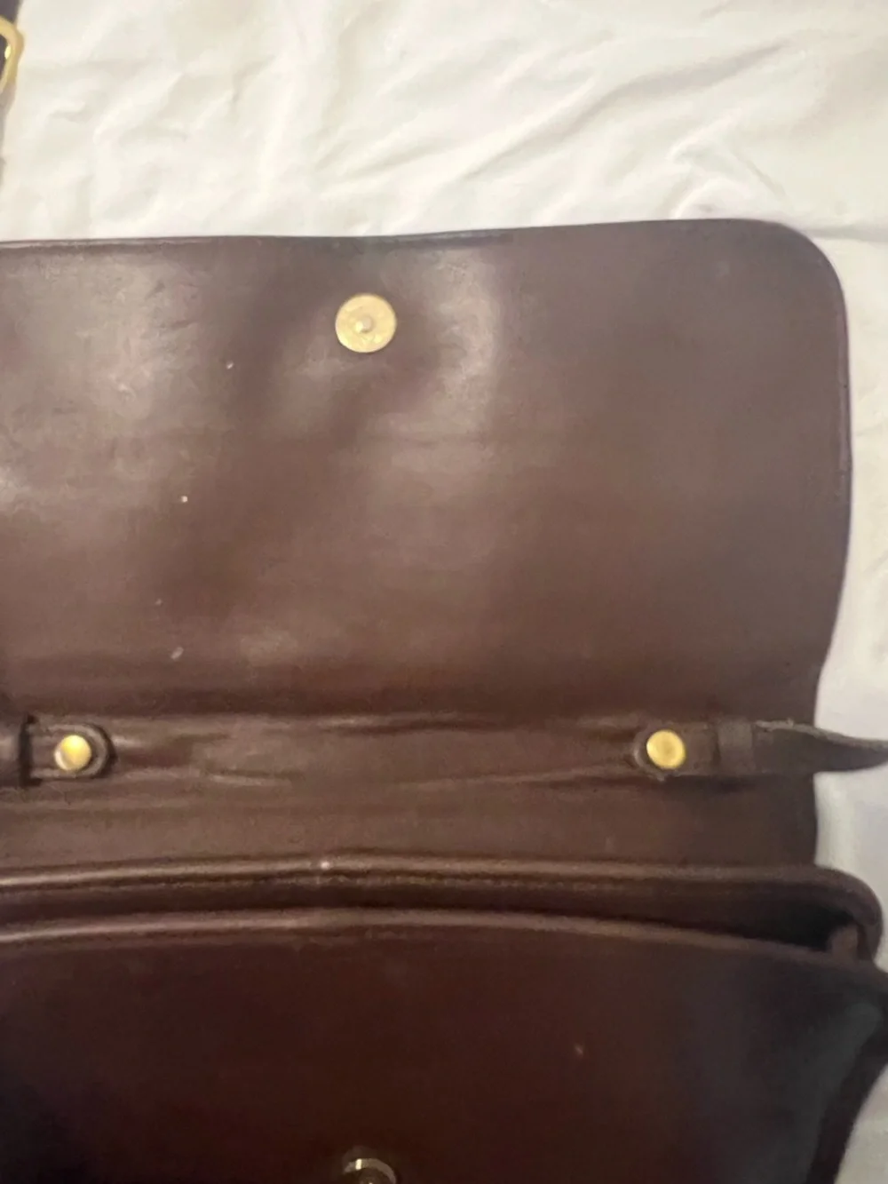 Coach Men’s Dark Brown Leather Messenger Crossbody